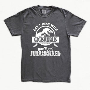 Comfort Colors© Gigi Shirt, Jurassic Gigisaurus Shirt, Funny Gigi T Shirt, Vintage Tee, Gigi Gift, Gift for Gigi, Dino Gigi T-shirt