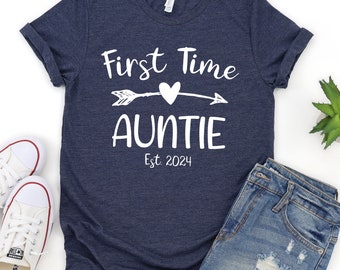 First Time Auntie Shirt, Aunt Shirt, New Aunt Tee, Aunt T Shirt, Best Aunt Shirt, Pregnancy Announcement Shirt, Favorite Aunt