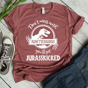 Auntiesaurus Shirt Unisex, Funny Aunt Shirt, Aunt T Shirt, Aunt Gift, Gift for Aunt, Auntie Shirt, Aunt Tees, Jurassic Aunt T Shirt