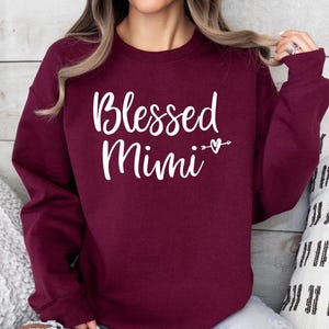 Blessed Mimi Sweatshirt Unisex, Mimi Shirt, Mimi Gift, Mimi Sweater, Grandma Sweatshirt, Grandma Gift, Gift For Mimi