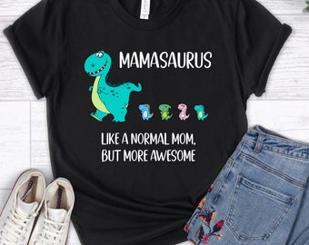 Mom Shirt Customizable, Cute Mamasaurus Shirt, Little Dino Followers Shirt, Mothers Day Gift, Mothers Day Shirt, Mom Tee