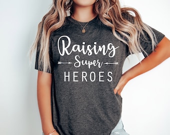 Raising Super Heroes Shirt Unisex, Mom Shirt, Mom of Boys, Mother of Boys, Mom T Shirt, Super Hero Birthday Party