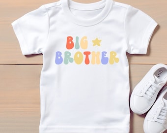 Big Brother Shirt, Retro Big Brother Tee, New Sibling Shirt, Pregnancy Announcement Shirt, Kids Shirt, Toddler Shirt