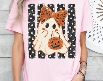 Cute Ghost Shirt, Halloween Shirt, Spooky Season Tee, Fall Shirt, October T-Shirt
