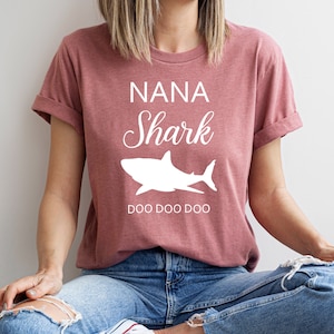 Nana Shark Shirt Unisex, Nana Shirt, Nana Gift, Gift For Nana, Mothers Day Gift, Grandma Shirt, Grandma Gift, Shark Family image 2