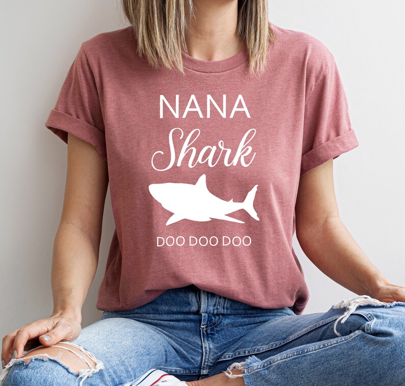 Nana Shark Shirt Unisex, Nana Shirt, Nana Gift, Gift For Nana, Mothers Day Gift, Grandma Shirt, Grandma Gift, Shark Family image 2