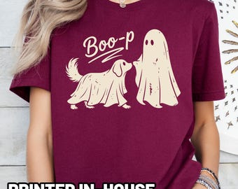 Halloween Shirt, Ghost Shirt, Dog Lover Halloween Tee, Spooky Season T-Shirt