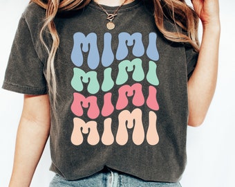Retro Mimi Shirt Comfort Colors, Vintage Retro Mimi T Shirt, Gift for Mimi, Mimi Gift for Birthday, Announcement Shirt