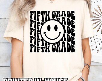 Fifth Grade Teacher Shirt, Retro Teacher T Shirt, 5th Grade Teacher Tee, Elementary School Teacher Gift, Teacher Outfit, Teacher T-Shirt