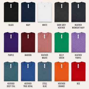 the color chart for a t - shirt