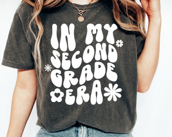 Retro Second Grade Teacher Shirt Comfort Colors, 2nd Grade Teacher Tee, Teacher T Shirt, Teacher Gift, Second Grade Shirt
