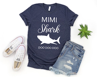 Mimi Shark Shirt Unisex, Mimi Shirt, Mimi Gift, Mothers Day Gift, Grandma Shirt, Shark Family, Grandma Shark