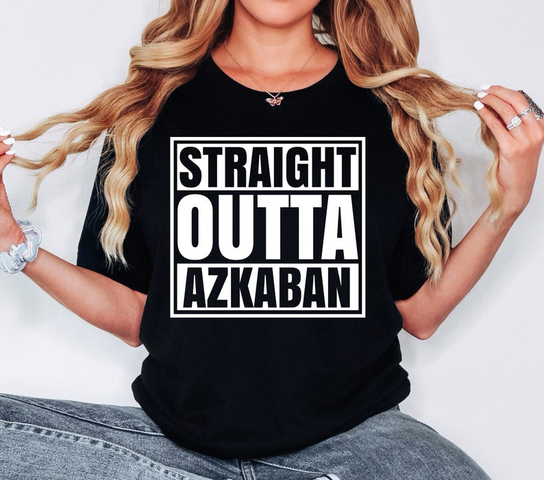 Straight Outta Azkaban Shirt Unisex, Nerd Shirt, Fantasy Shirt, Wizard Shirt, Gift for Him, Gift for Her, Movie Shirt, Vacation Shirt image 1