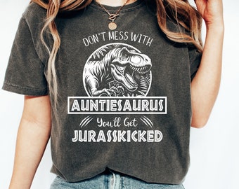 Aunt Shirt Comfort Colors, Auntiesaurus Shirt, Dinosaur Aunt T Shirt, Auntie Shirt, Aunt Gift, New Aunt Tee