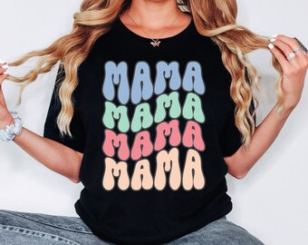 Retro Mom Shirt, Vintage Mom T Shirt, Retro Mom Tees, Mom Tshirt, Mom Gift, Pregnancy Announcement, Blessed Mama, Mama Retro Shirt