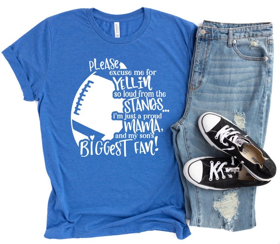 Football Mom Shirt Unisex, Football Mom, Sons Biggest Fan