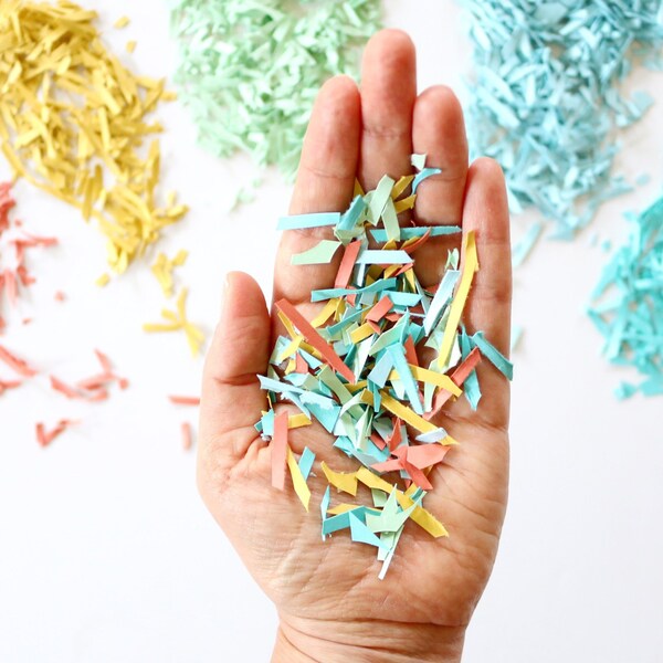 Paper Confetti Custom Colors Colorful Paper Shreds for Table Decor Sprinkle Scrap Paper Eco Confetti Gift Packaging & Favors Papermaking