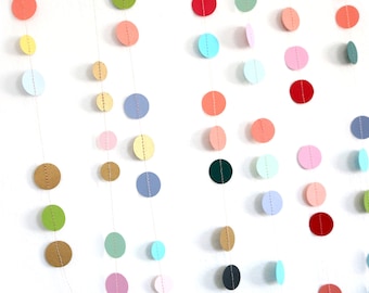 Borlas Para Cortina Glitter Circle Dot Garland Kit Para Deco Borlas Para Cortina Glitter Circle Dot Garland Kit Para Deco