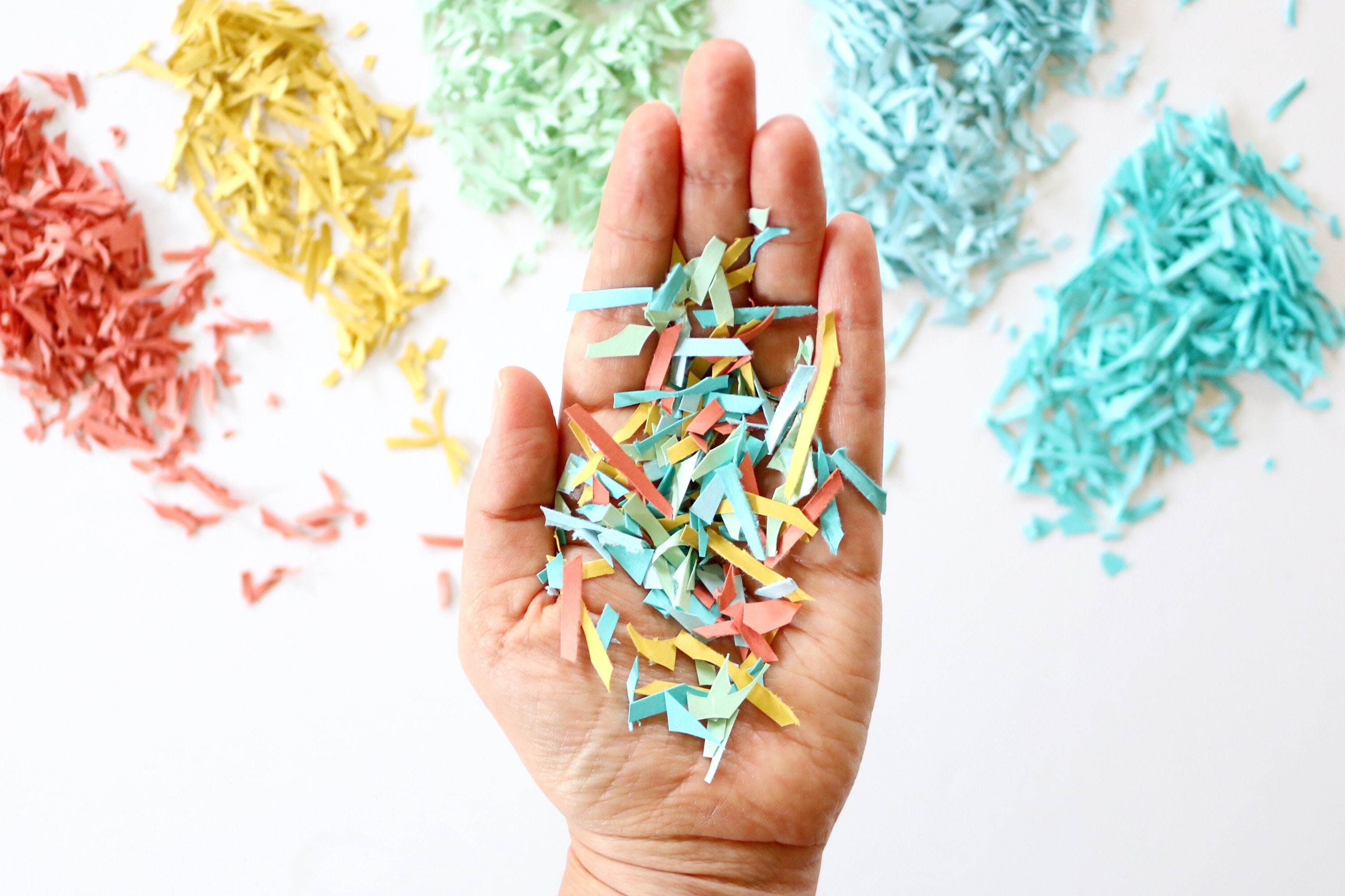 Paper Confetti Custom Colors Colorful Paper Shreds for Table Decor