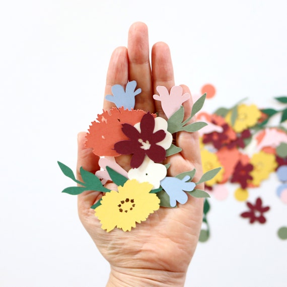 Handmade Wildflower Confetti, Fall Floral Table Decor