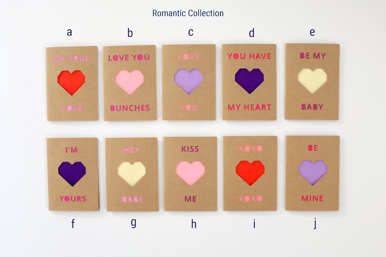 Coworkers Friendship Collection Kids Origami Mini Valentines for Friends Set of 10 Mini Heart Valentine/'s Day Cards with Envelopes