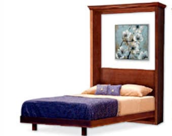Bed Frame, Full Vertical Wall (Murphy) Furniture Woodworking Plans, 1FVWB