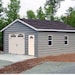 18 ft x 28 ft Car Garage / Workshop Structure / Storage Shed Project Blueprints Plans, Step-by- Step Instructions Included, Design #51828