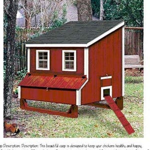 5&#39;x6&#39; Lean-To Chicken / Hen House / Coop Plans, Material List and Step-By Step Instructions Included, Design 90506L