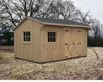 10' x 14' Garden Storage Shed Plans / Blueprints, Saltbox Roof, Material List and Step-by-Step Instructions Included, Design #71014