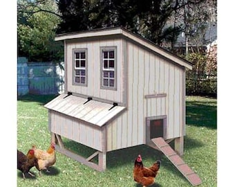 Backyard Chicken House / Coop Plans Modern Roof Style , 90506M
