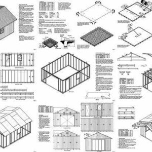 16 x 20 Garage / Yard Storage Gable / Workshop Building Project Blueprints Plans, Step-by Step Instructions Included, Design 51620 image 2