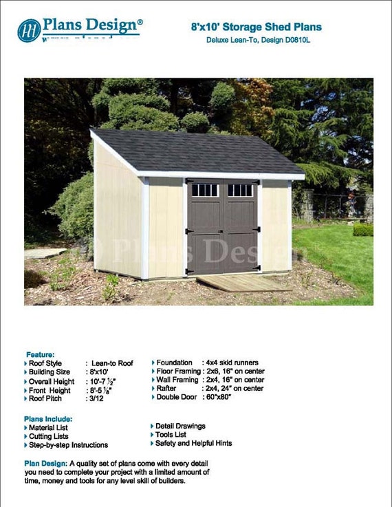 storage shed plans 5 x 10