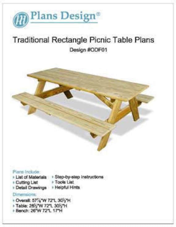 Garden Table Traditional Rectangle Backyard Furniture Woodworking