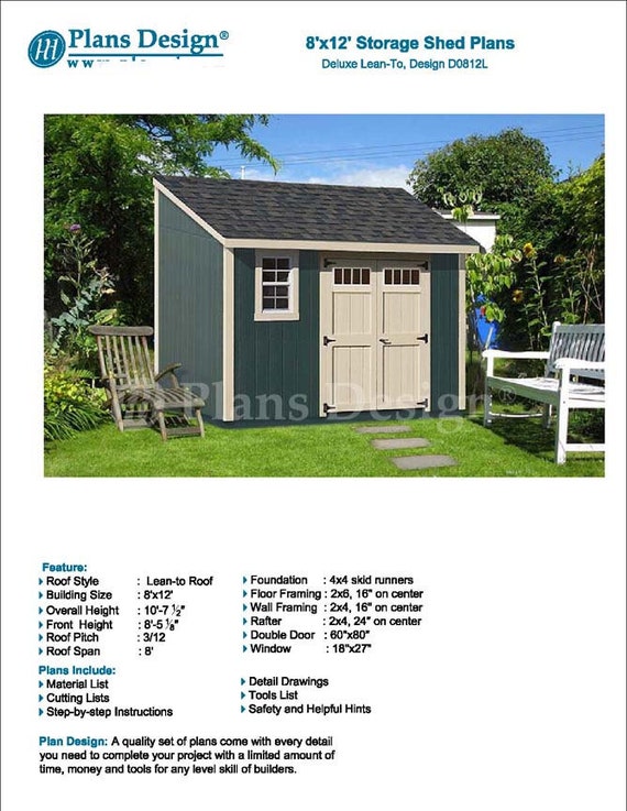 8 X 12 Garden Storage Lean To Shed Plans Canada Garden Storage Lean To Shed Plans, 12 X 24 Storage Building Cost