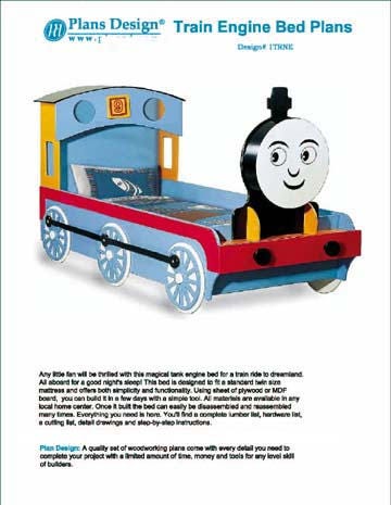 Thomas Train Engine Twin Bed Woodworking Project Plans / Do It Yourself, Detail Drawings and ...