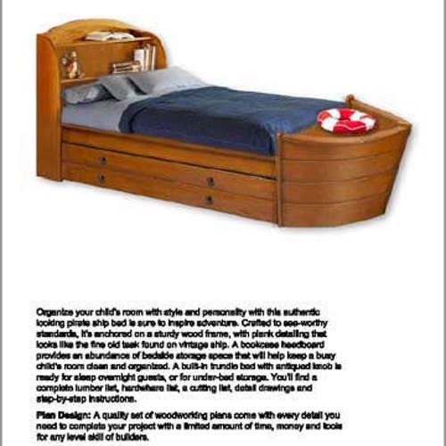 Children's Boat Bed Plans Etsy