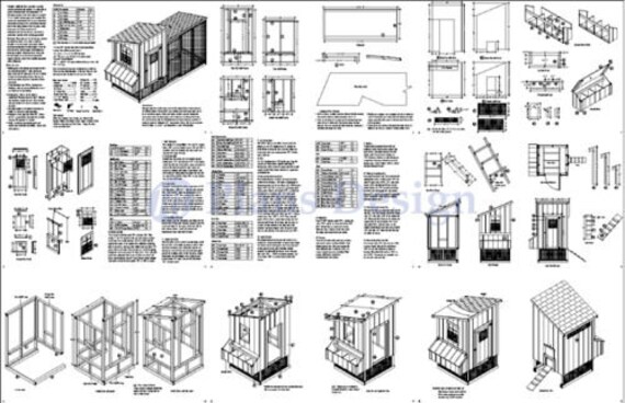 2-in-1 Chicken Coop Plans With Kennel / Hen House – Design #50410LM, DIY Project