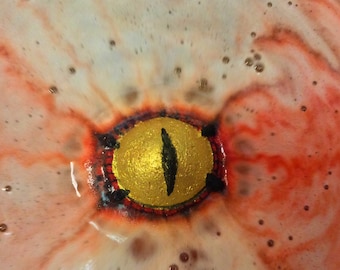 Dragon Eye Bath Bomb. Optional GOT pin inside! Dragon Bath Bomb. Halloween Bath Bomb. Dragon a Party Favor. Stocking Stuffer. Orange Bath