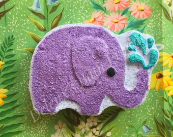 Elephant Bath Bomb. Purple Bath Bomb. Elephant Theme. Pretty Theme. Baby Shower Gift. Stocking Stuffer. Christmas Gift. Wedding Favor. Sweet