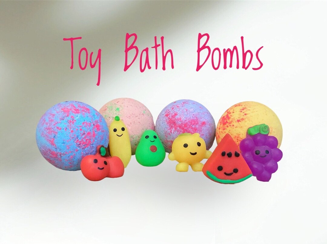 Toy Bath Bomb. Limited Edition. Squishy Fruity Bath Bomb. Toy Inside