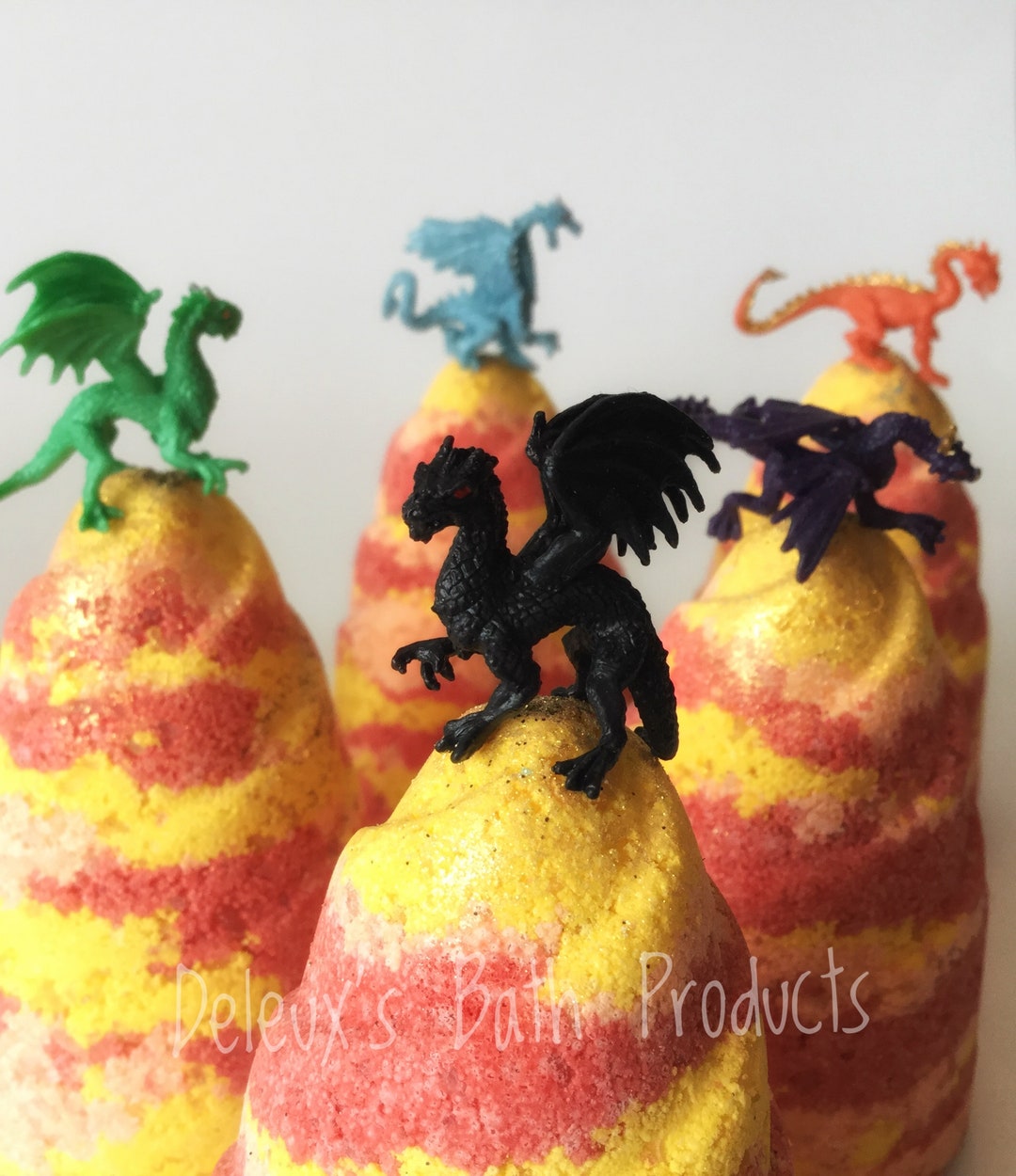 Dragon's Breath Bath Bomb. Dragon Fire Bath Bomb. Mini Dragon Figurine