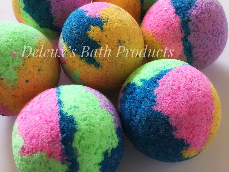 TieDye Bath Bomb. 70's Throw Back Bath Bomb. Fun Bath Etsy