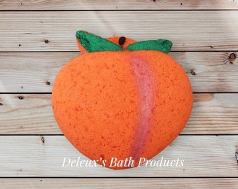 Peach Bath Bomb. Peachy Bath Bomb. Peaches and Cream Scented. Valentines Gift. Birthday Gift. Birthday Gift. Gift for Girlfriend. Gag Gift.