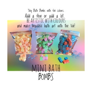 Itty Bitty Bath Bombs. Smaller Than Mini Bath Bombs. Bath Sprinkles. 100g Bath Fizzies. Cute Gift. Bath Confetti. Pretty Bath Art. Assorted
