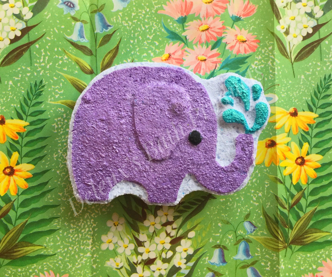 Elephant Bath Bomb. Purple Bath Bomb. Elephant Theme. Pretty - Etsy