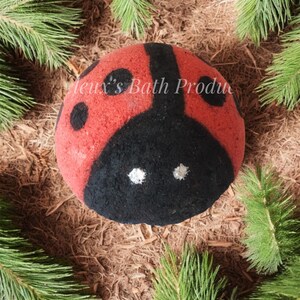 Ladybug Bath Bomb. Bug Bath Bomb. Insect Theme. Handpainted. Stocking Stuffer. Fun. Gift for Her. Gift for Mom. Gift for Daughter. Small