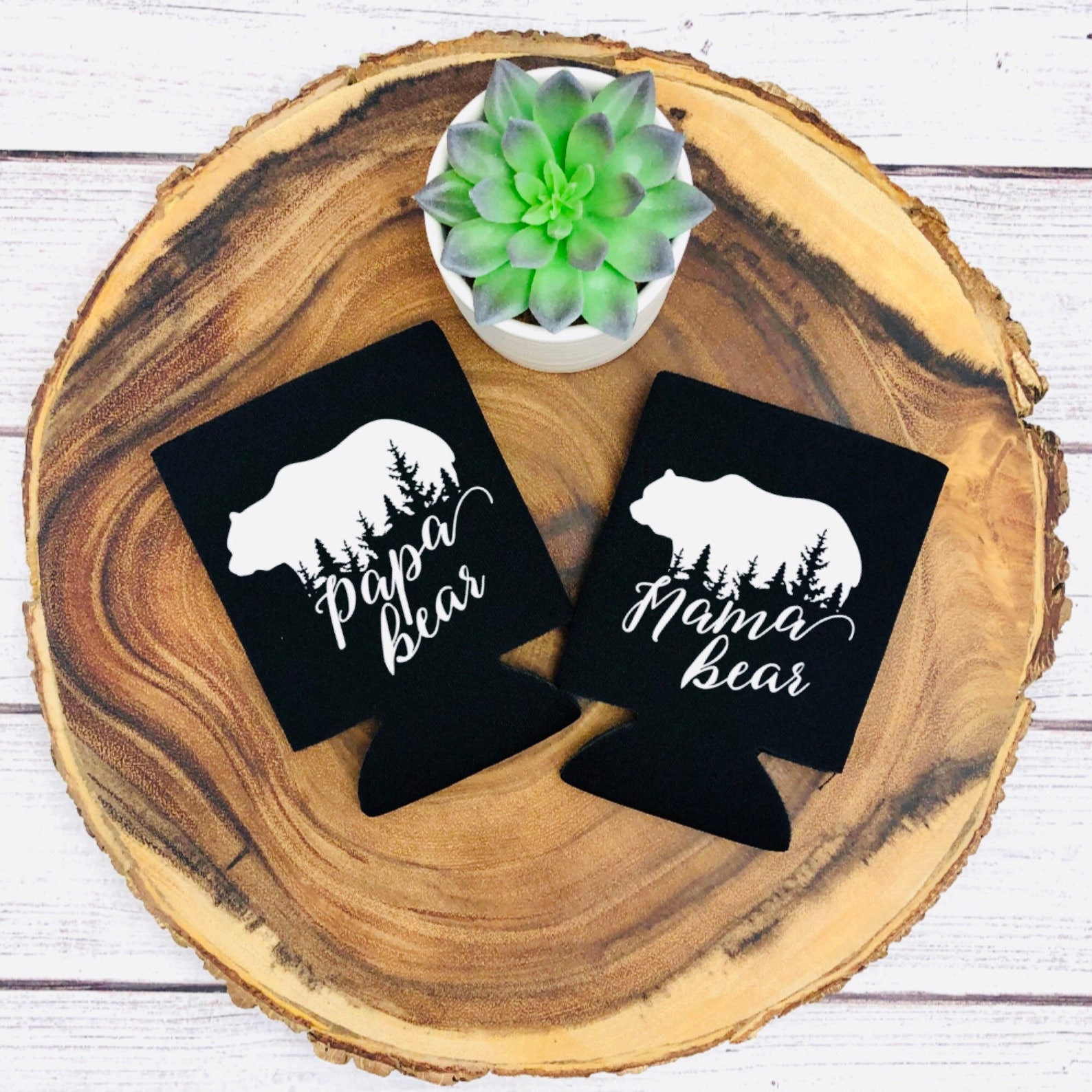 Papa Bear Koozie Gifts For Him Coozie Gift For Dad Dad Etsy