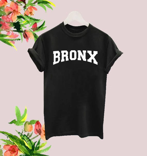 Hilarisch Zeeziekte meerderheid Bronx New York USA dames Womens Slogan wit zwart T shirt Tee | Etsy