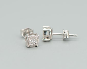Boucles d'oreilles en moissanite, argent sterling 925, bijoux minimalistes de tous les jours