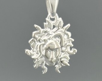 Collier délicat en argent sterling 925, pendentif Méduse, bijou inspiré de la mythologie grecque, motif serpent